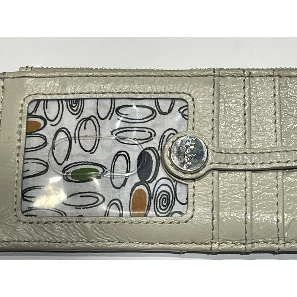Hobo International Leather Card Case Wallet White